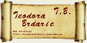 Teodora Brdarić vizit kartica